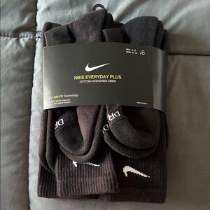 Nike Everyday Plus Cotton Cushioned Crew Socks - Black
